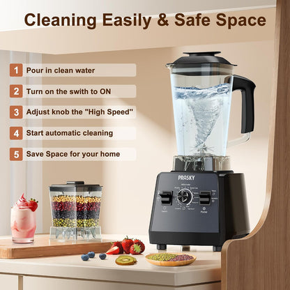 Smoothies Blender, Max.2400W/1000W  Professional Blender, 68Oz | 2L, BPA Free Countertop Blenders, 25000RPM Powerful, 2 Containers, Kitchen Blender & Grinder Combo, Ice Crushing/Juice/Shake
