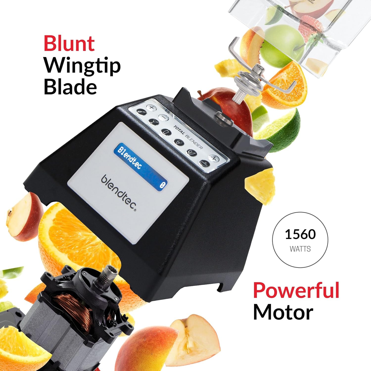 Total Blender Classic (Black) & 75Oz* Fourside Jar | Powerful and Reliable Kitchen Blender; 10 Speeds with Pulse; Six Preprogrammed Cycles for One Touch Consistent Blends