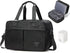 Vacuum Travel Bag with Air Pump Expandable Seal Compression Personal Item Carry on Bags for Airlines Travel Duffle Bags for Women Weekender Overnight Bag Sports Gym Tote Bag Black