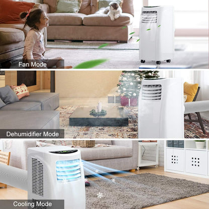 Portable Air Conditioner, Mini Air Conditioner with LCD Display, Mini Air Conditioner with Remote Control, Portable Air Conditioner for Home Office Use - White