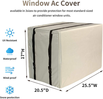 Window Air Conditioner Cover Outside,Wndow Ac Covers for Outside,Air Conditioner Covers for outside Window (25Wx20Dx17H) Air Conditioner Covers for Window Units.