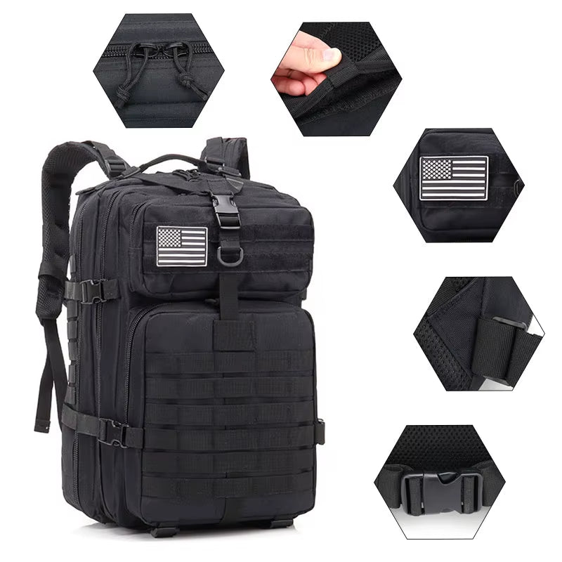 50L Man Tactical Backpacks Outdoor Traveling Bags Outdoor 3P School Pack EDC Molle Pack for Trekking Hunting Bag