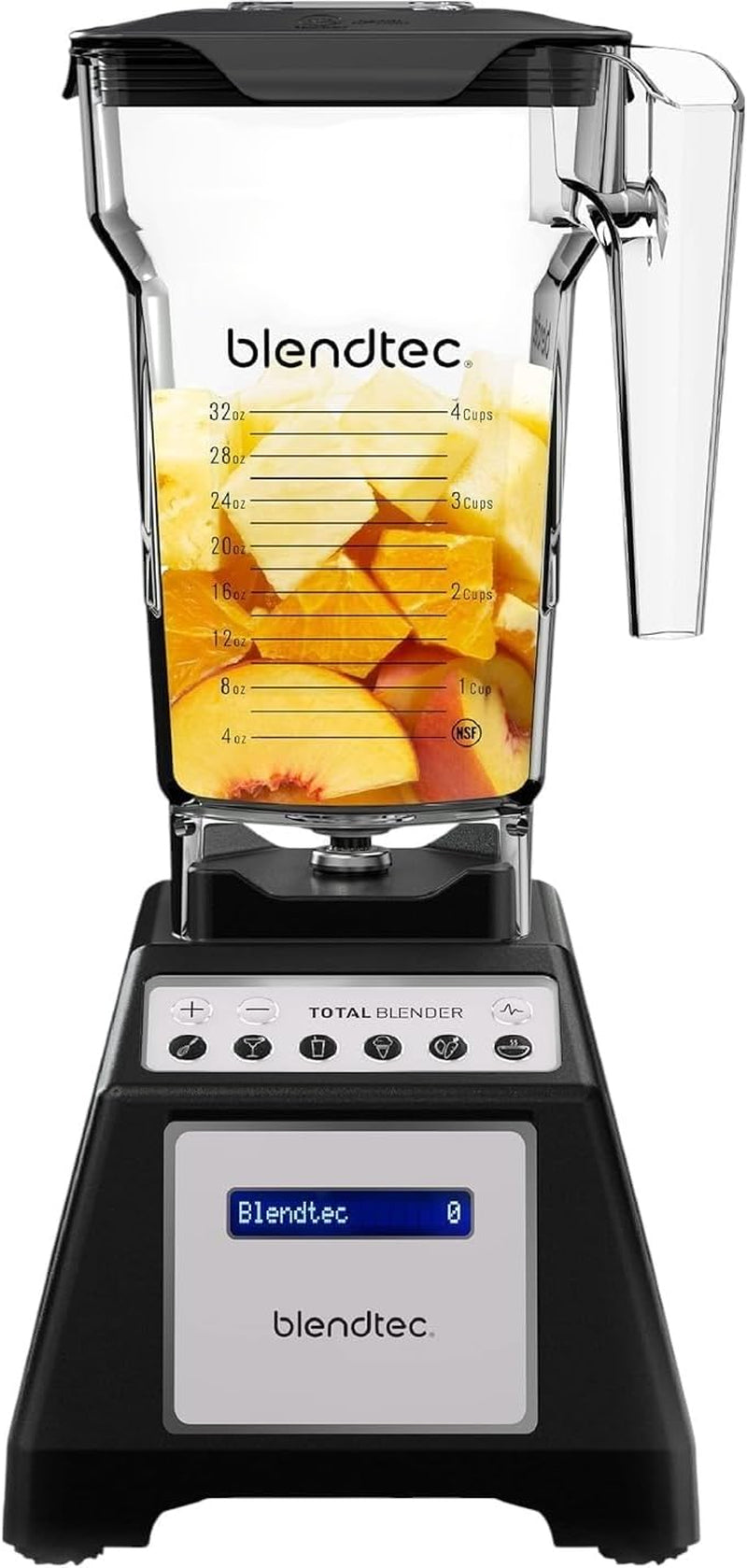 Total Blender Classic (Black) & 75Oz* Fourside Jar | Powerful and Reliable Kitchen Blender; 10 Speeds with Pulse; Six Preprogrammed Cycles for One Touch Consistent Blends
