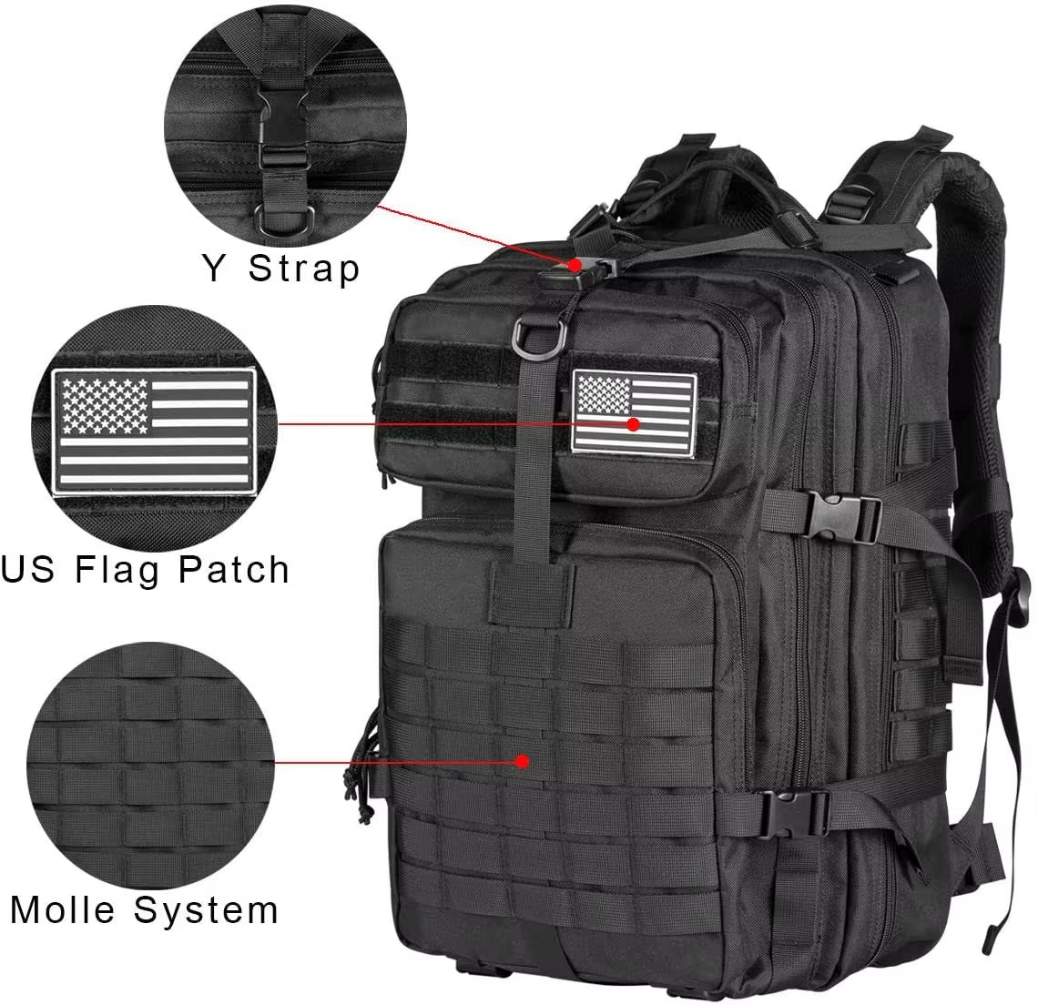 50L Man Tactical Backpacks Outdoor Traveling Bags Outdoor 3P School Pack EDC Molle Pack for Trekking Hunting Bag