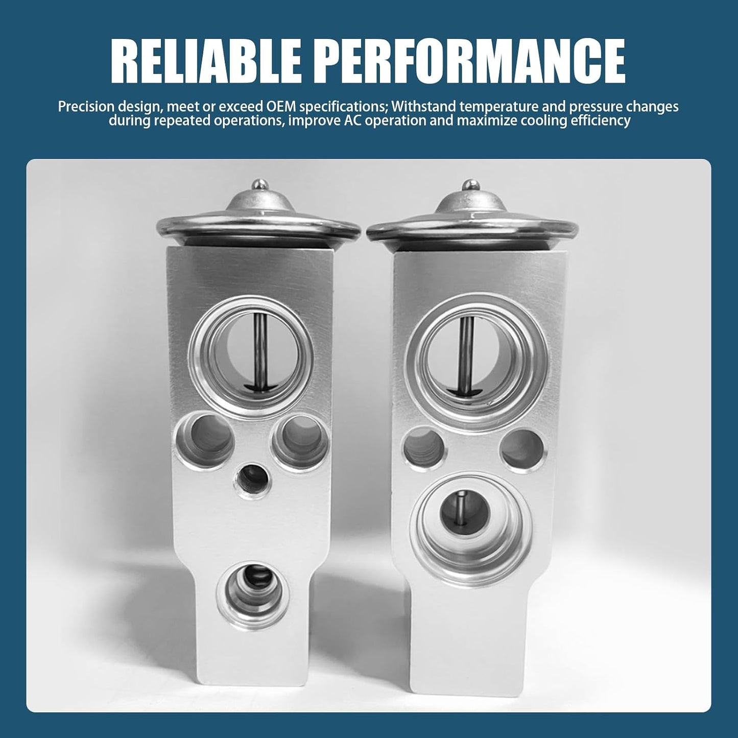 1 PC Car Air Conditioner Expansion Valve, Metal Steam Engine Air Conditioner Valve, Car Air Conditioner Spare Parts, Universal for Most Cars (Silver)