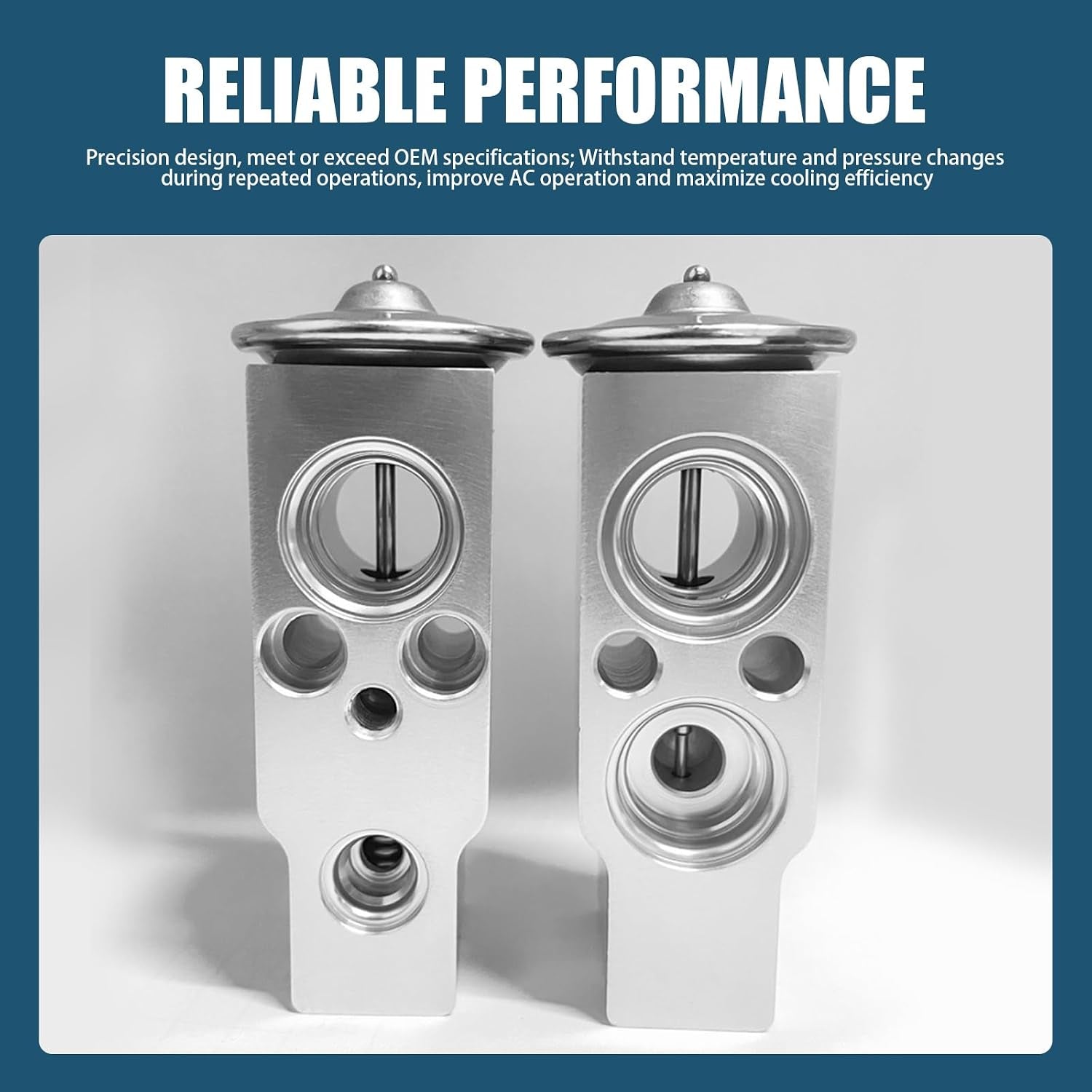 1 PC Car Air Conditioner Expansion Valve, Metal Steam Engine Air Conditioner Valve, Car Air Conditioner Spare Parts, Universal for Most Cars (Silver)