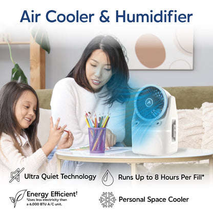 Ice Jet X3 Air Cooler, 3 Speed Portable Cooler with LED, Lightweight & Compact Space Cooler