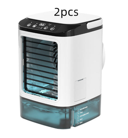New Style Air Cooler Desktop Air Conditioner Fan Dual Spray Cooling Electric Fan Air Cooler USB Portable Refrigeration