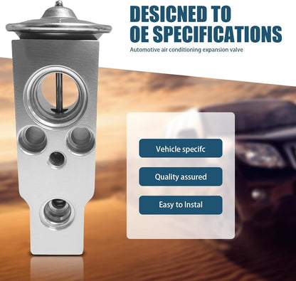 1 PC Car Air Conditioner Expansion Valve, Metal Steam Engine Air Conditioner Valve, Car Air Conditioner Spare Parts, Universal for Most Cars (Silver)