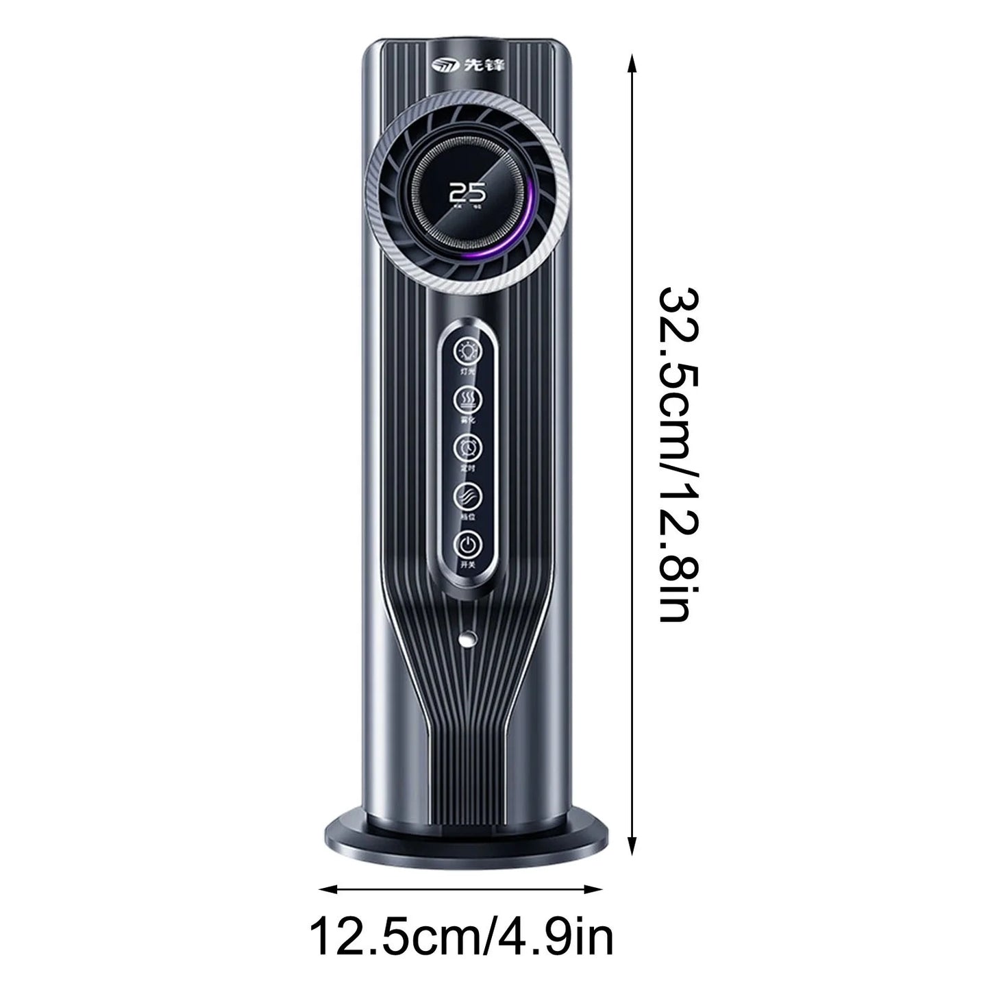 Air Conditioner Humidifier, Mini Humidifier Cooler Air Conditioner Fan, Portable Air Conditioner Fan, USB Charging Cooling Humidifier, for Nightstand Table Office Camping (Black)