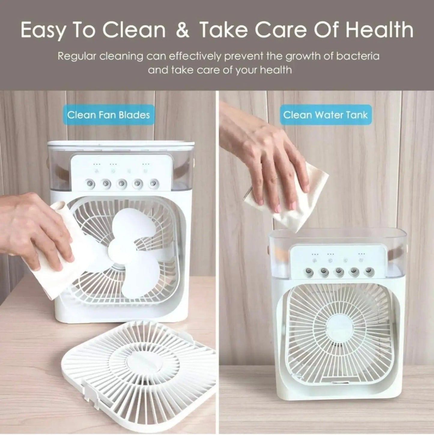 Portable Humidifier Air Cooler Mini Fan
