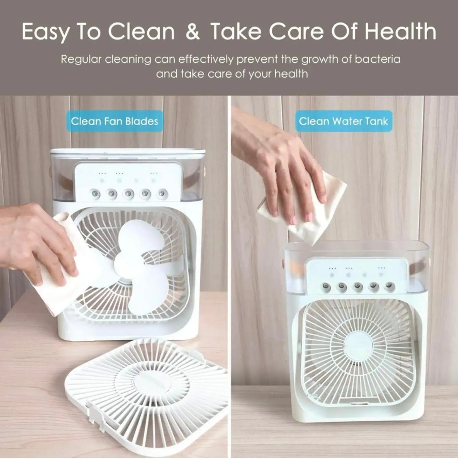 Portable Humidifier Air Cooler Mini Fan