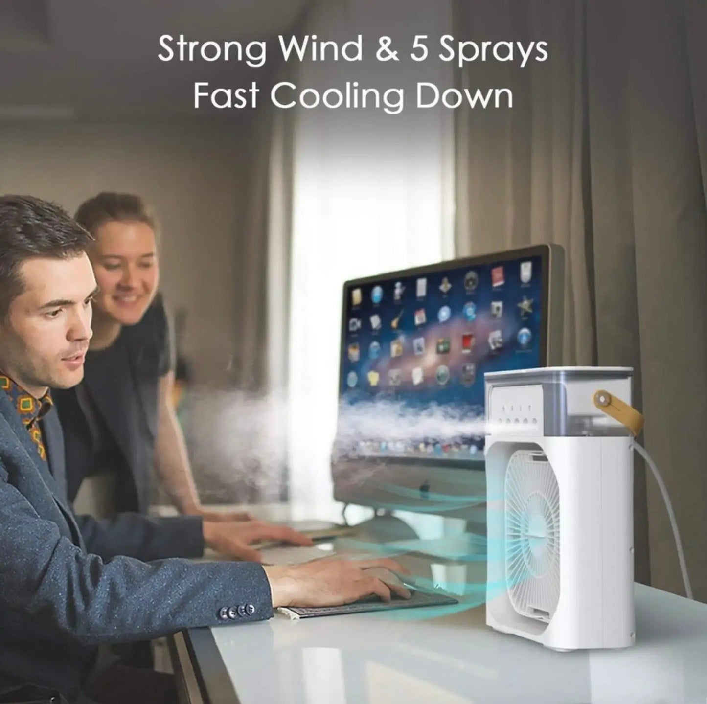 Portable Humidifier Air Cooler Mini Fan
