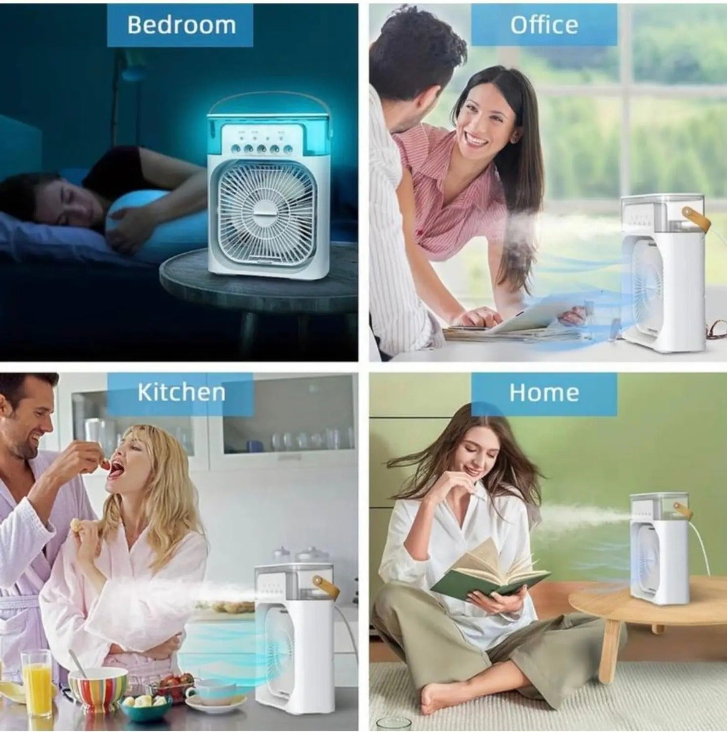 Portable Humidifier Air Cooler Mini Fan