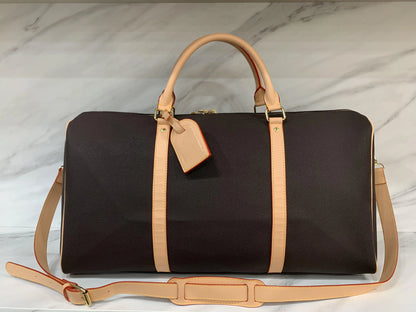 Top Quality New Men Duffle Bag Women Travel Bags Hand Luggage Travel Bags Men Pu Leather Handbags Large Crossbody Bags Totes Purse Crossbody Bag 55Cm