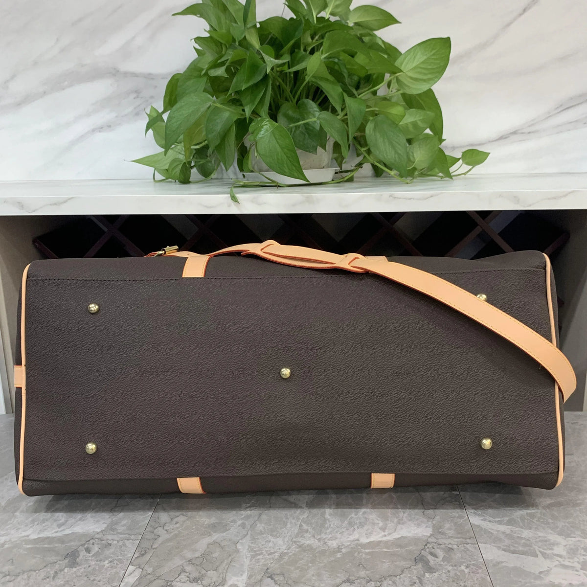 Top Quality New Men Duffle Bag Women Travel Bags Hand Luggage Travel Bags Men Pu Leather Handbags Large Crossbody Bags Totes Purse Crossbody Bag 55Cm